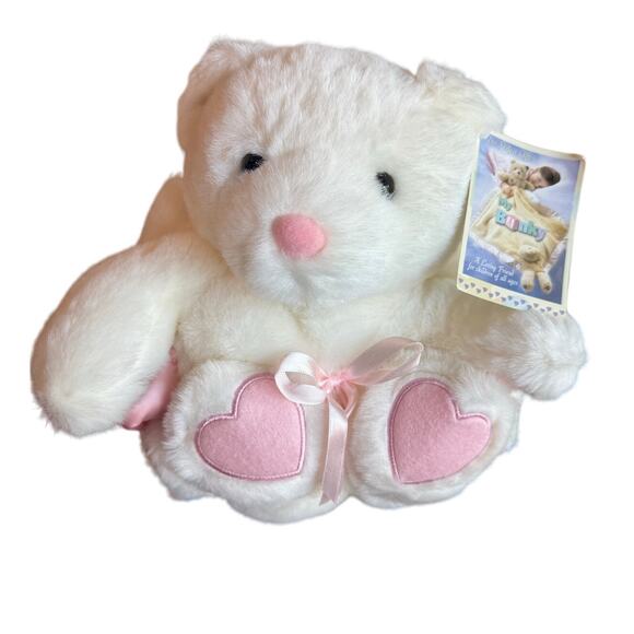 New My Banky Kisses Pink Bear Security Blanket Lovey 28"x28" - Picture 2 of 9